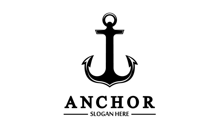 Anchor marine icon graphic symbol version 3 Logo Template