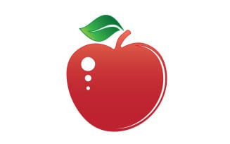 Apple fruits icon logo template version 10