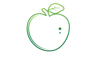 Apple fruits icon logo template version 2