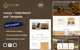 Luxury Hotel Resort PSD Template