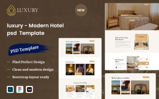 Luxury Modern Hotel PSD Template