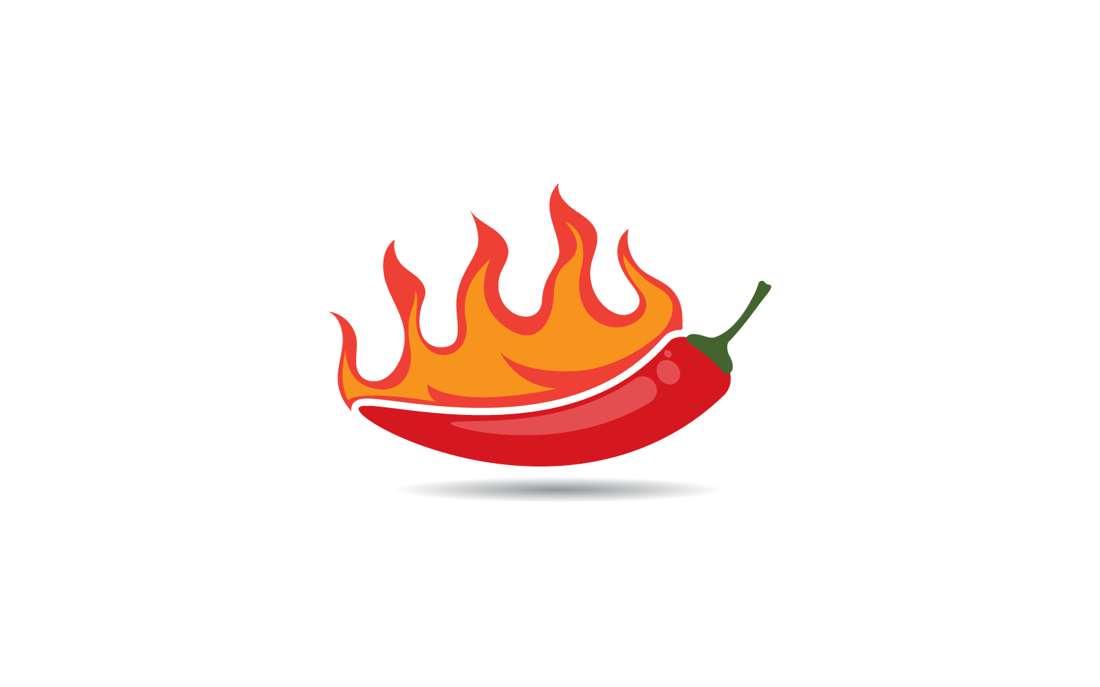 Modèle de logo vectoriel d&amp;#39;illustration de piment rouge chaud