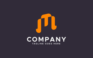 MT letter mark logo design template