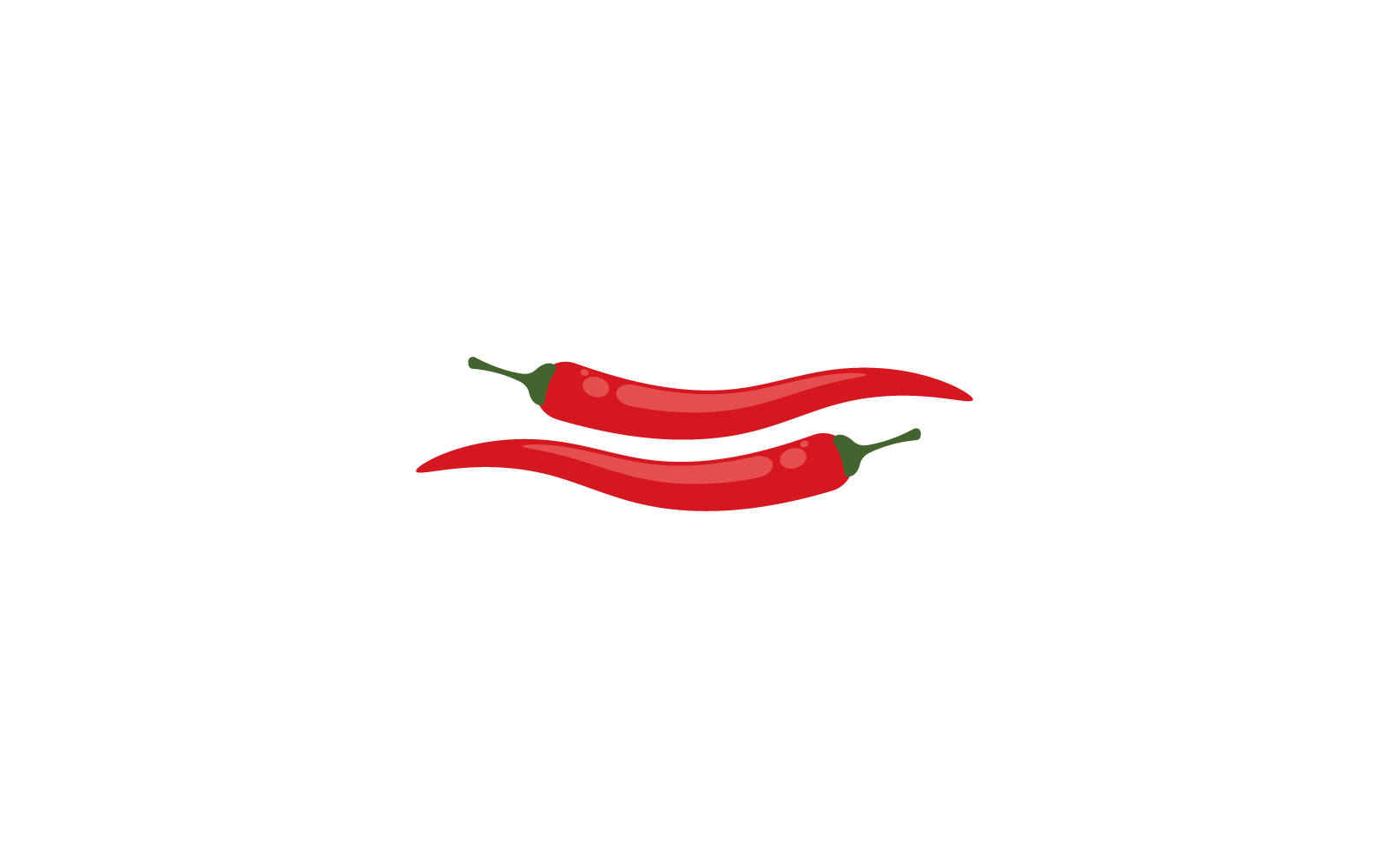 Red hot Chili illustration logo flat design