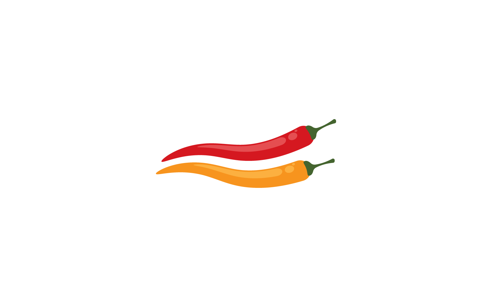 Red hot Chili illustration logo icon vector flat design Logo Template