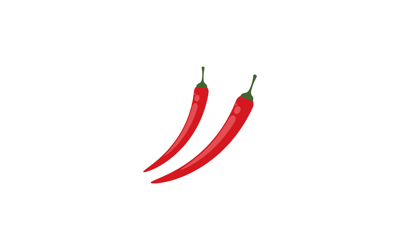 Red hot Chili illustration logo icon vector