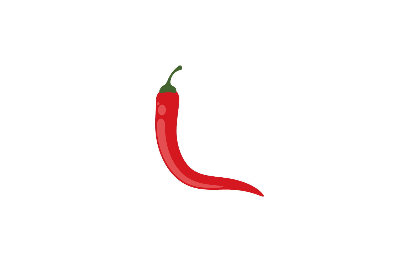 Red hot Chili illustration logo template