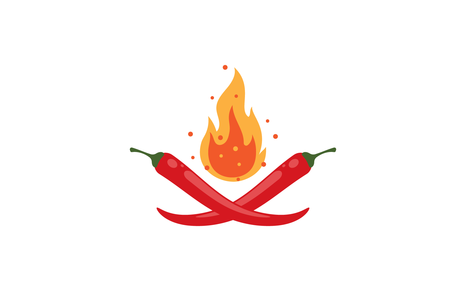 Red hot Chili logo icon vector template