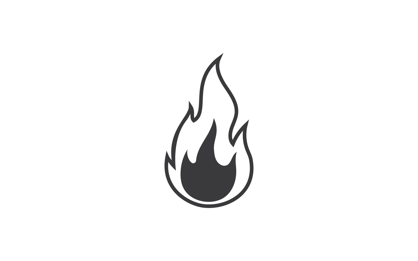 Vetor de logotipo de chama de fogo, vetor de design de petróleo, gás e energia