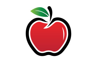 Apple fruits icon logo template version 12