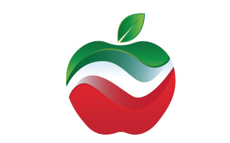 Apple fruits icon logo template version 22