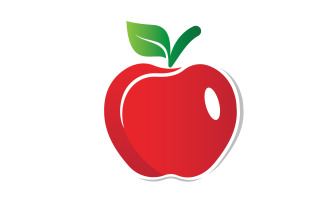 Apple fruits icon logo template version 9