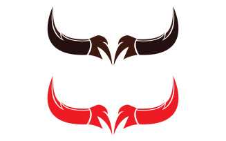 Bull and buffalo head cow animal mascot logo design vector version 12