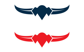 Bull and buffalo head cow animal mascot logo design vector version 14