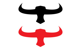 Bull and buffalo head cow animal mascot logo design vector version 18