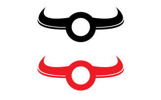 Bull and buffalo head cow animal mascot logo design vector version 20