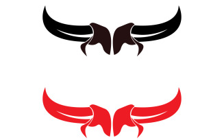 Bull and buffalo head cow animal mascot logo design vector version 4