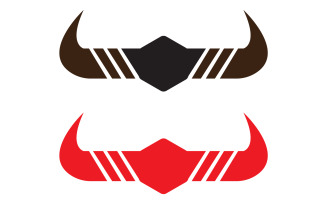 Bull and buffalo head cow animal mascot logo design vector version 9