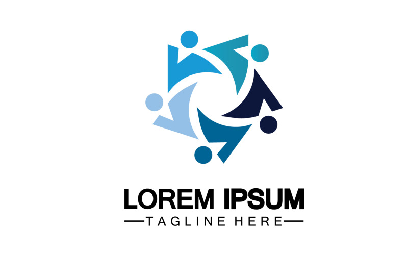 Community team group work logo template vector version 10 Logo Template