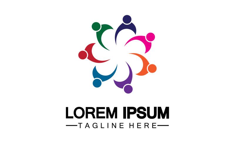 Community team group work logo template vector version 8 Logo Template
