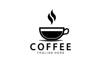 Flat coffee shop badge collection logo version 11