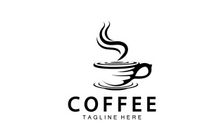 Flat coffee shop badge collection logo version 20