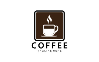 Flat coffee shop badge collection logo version 22
