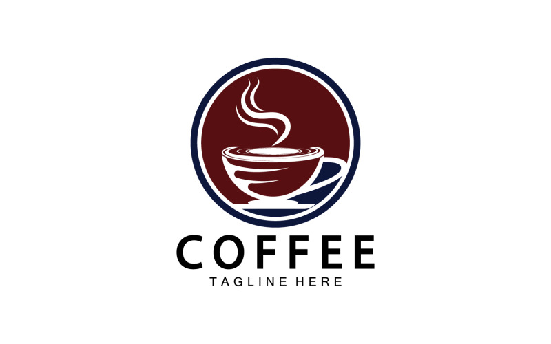 Flat coffee shop badge collection logo version 23 Logo Template