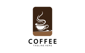 Flat coffee shop badge collection logo version 25