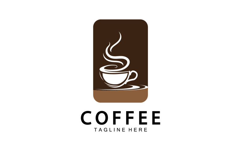 Flat coffee shop badge collection logo version 25 Logo Template