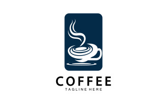 Flat coffee shop badge collection logo version 26
