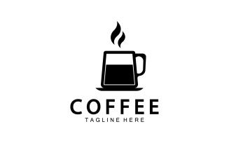 Flat coffee shop badge collection logo version 4