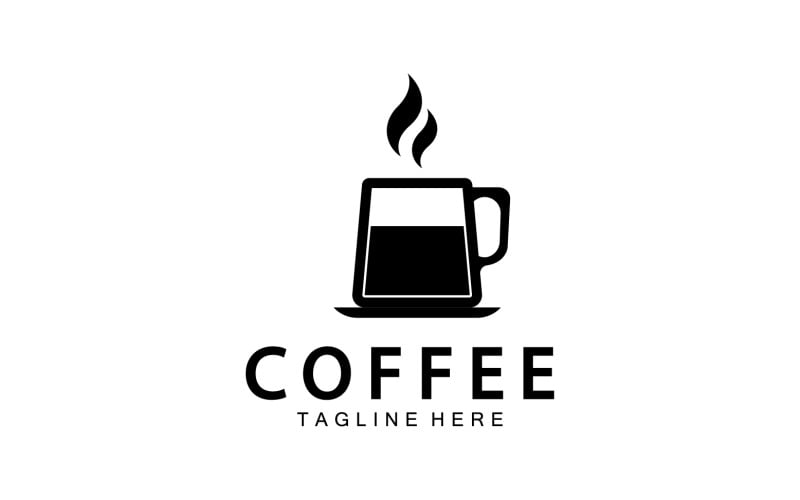 Flat coffee shop badge collection logo version 4 Logo Template