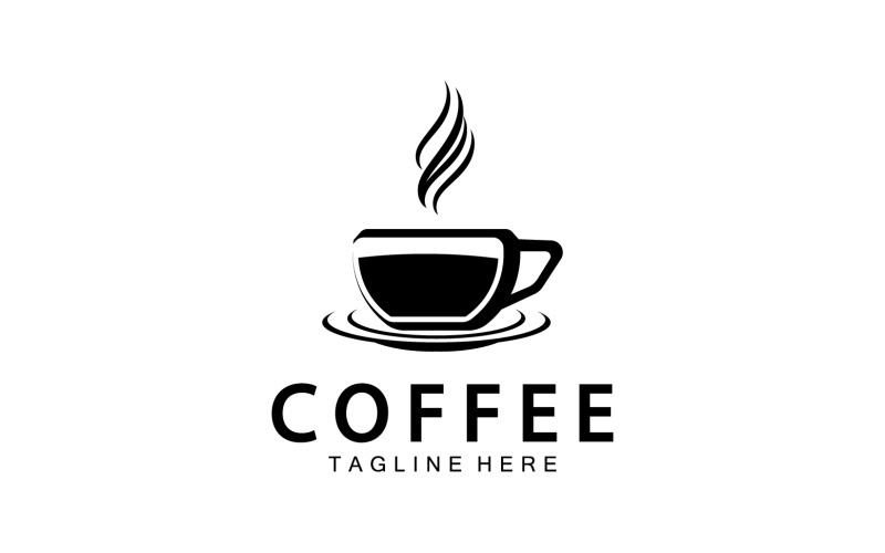 Flat coffee shop badge collection logo version 7 Logo Template