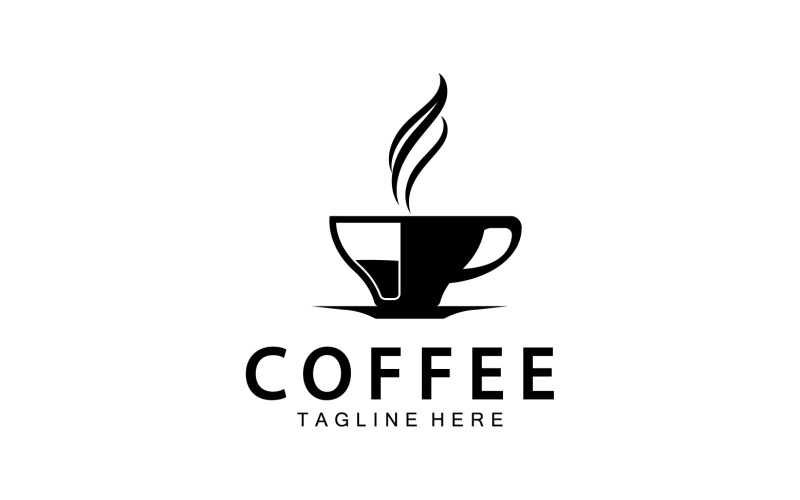 Flat coffee shop badge collection logo version 8 Logo Template