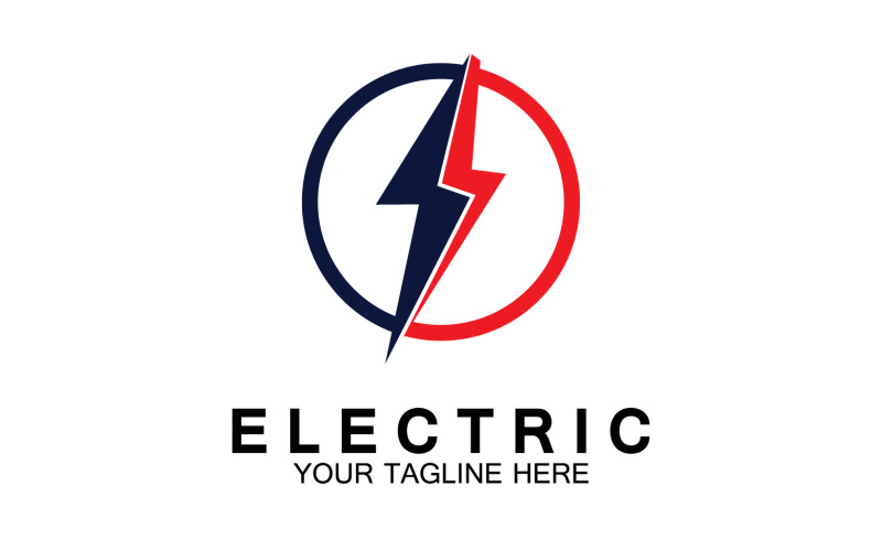 Electric flash thunderbolt logo version 12 Logo Template