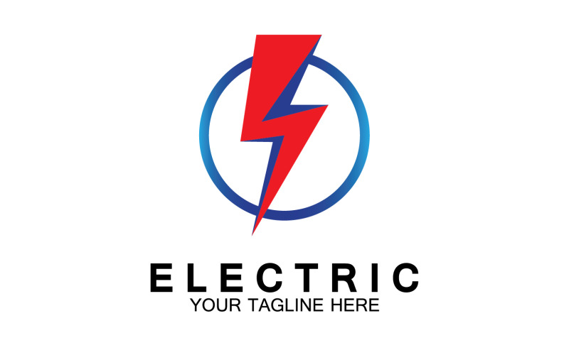 Electric flash thunderbolt logo version 13 Logo Template