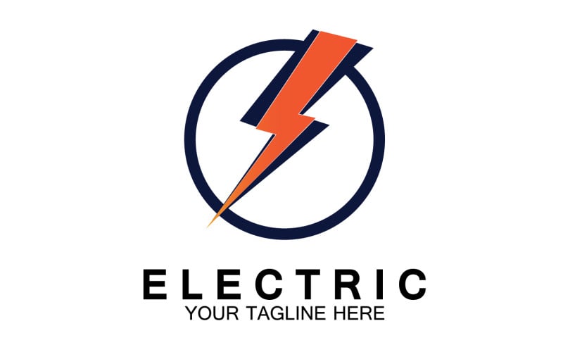 Electric flash thunderbolt logo version 17 Logo Template