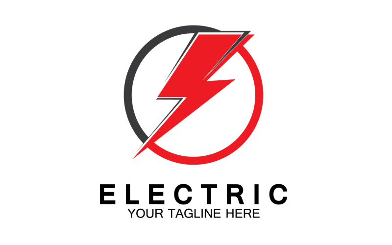Electric flash thunderbolt logo version 18 Logo Template