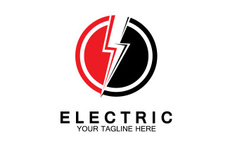 Electric flash thunderbolt logo version 1
