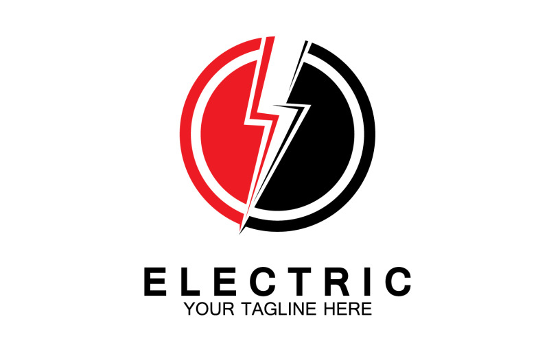 Electric flash thunderbolt logo version 1 Logo Template