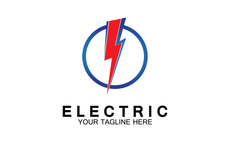 Electric flash thunderbolt logo version 20 Logo Template