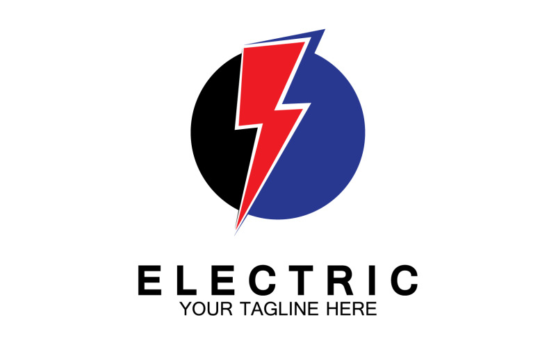 Electric flash thunderbolt logo version 21 Logo Template