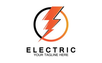 Electric flash thunderbolt logo version 22