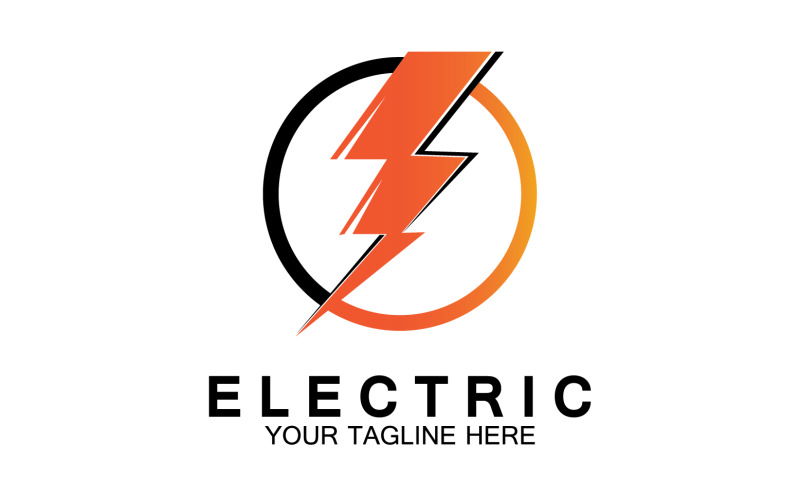 Electric flash thunderbolt logo version 22 Logo Template