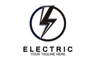 Electric flash thunderbolt logo version 26