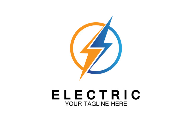 Electric flash thunderbolt logo version 28 Logo Template