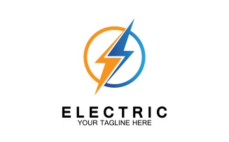 Electric flash thunderbolt logo version 28