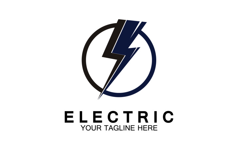 Electric flash thunderbolt logo version 32 Logo Template