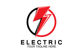 Electric flash thunderbolt logo version 34
